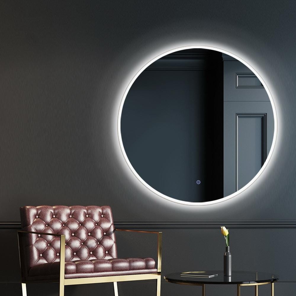 Embellir Mirror 70CM LED Wall Mirror With Light Bathroom Decor Round Mirrors Vintage