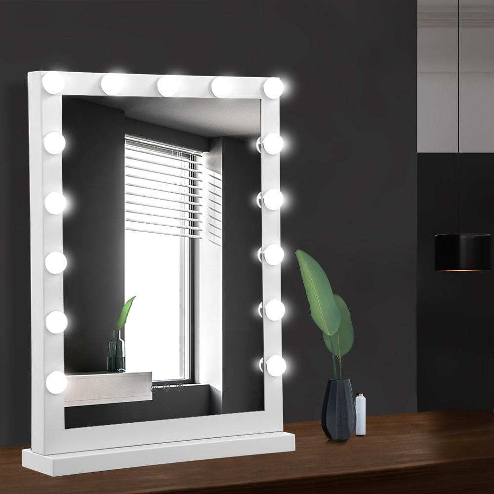 Embellir Mirror Hollywood Makeup Mirror With Light 15 LED Bulbs Vanity Lighted Stand