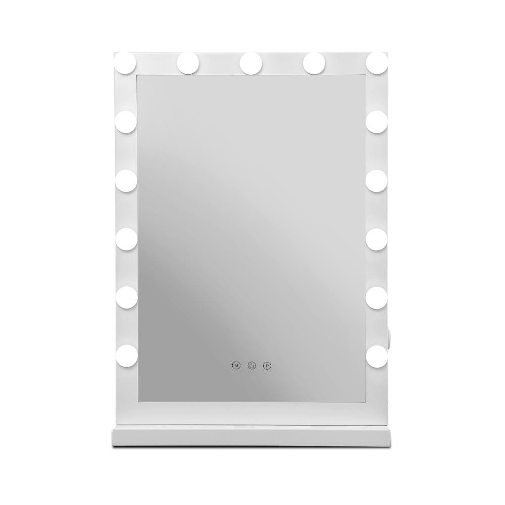 Embellir Mirror Hollywood Makeup Mirror With Light 15 LED Bulbs Vanity Lighted Stand