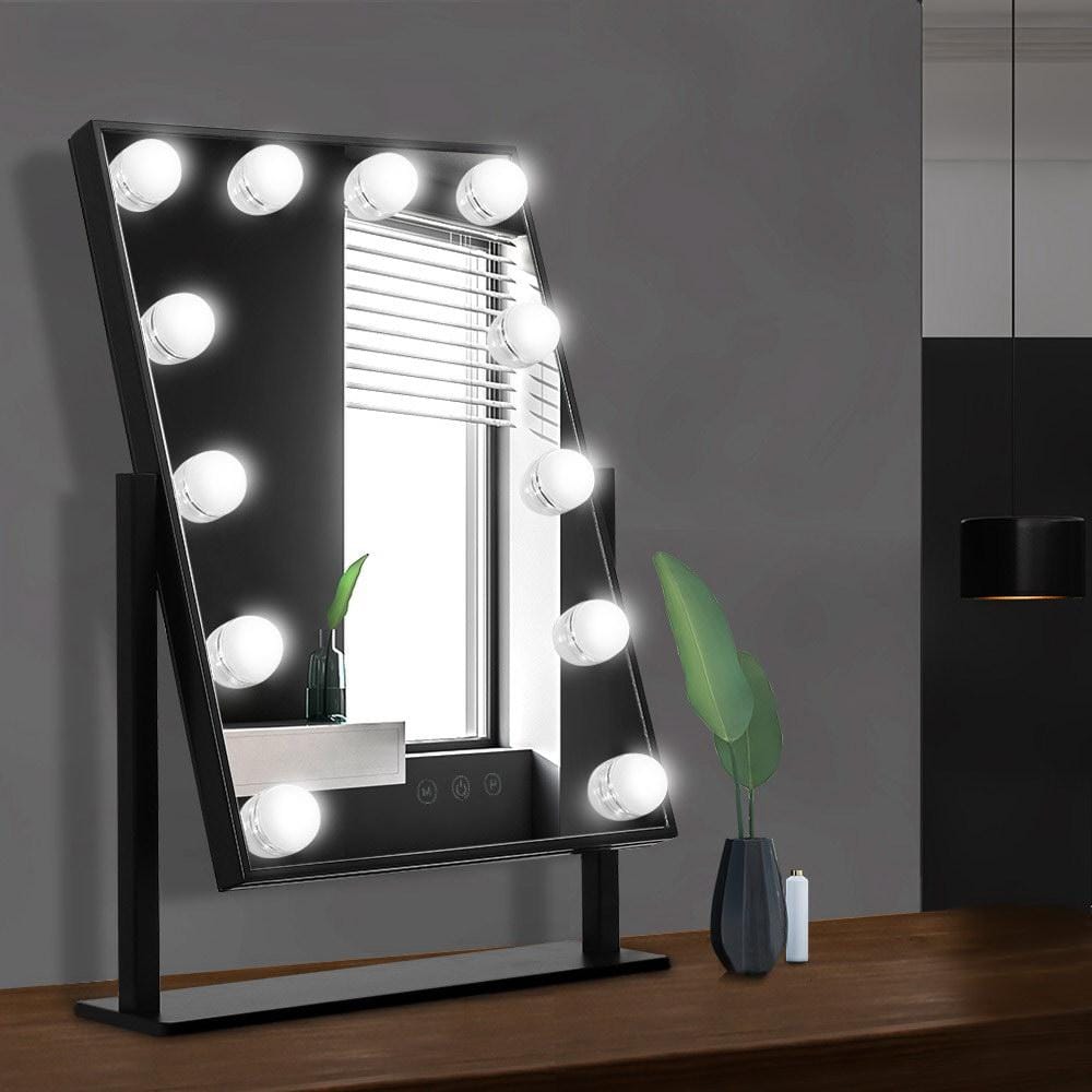 Embellir Mirror LED Standing Makeup Mirror - Black