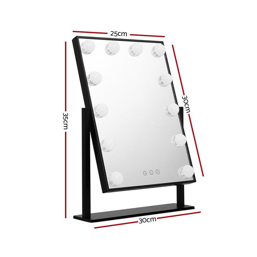 Embellir Mirror LED Standing Makeup Mirror - Black