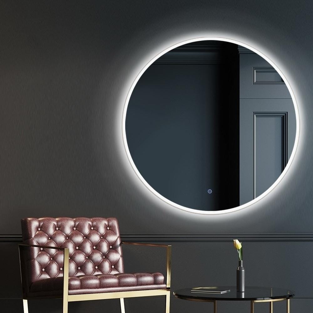 Embellir Mirror LED Wall Mirror Bathroom Mirrors With Light 90CM Decor Round Decorative