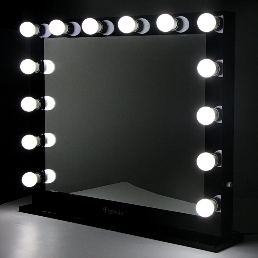 Embellir Mirror Make Up Mirror with LED Lights - Black