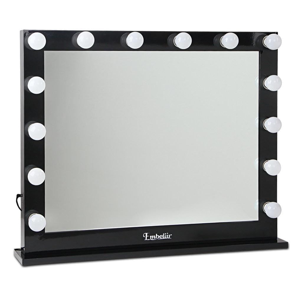 Embellir Mirror Make Up Mirror with LED Lights - Black