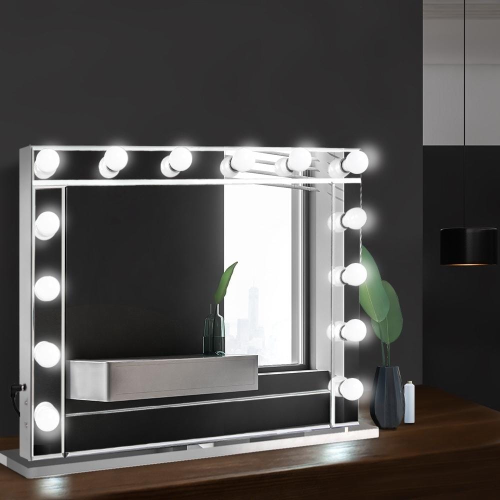 Embellir Mirror Make Up Mirror with LED Lights - Silver