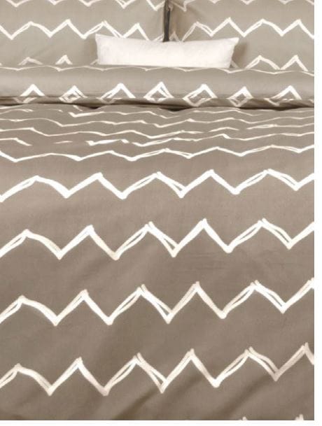 Essential Home Living Quilt Cover Essential Home Living ZACHARY QUILT COVER SET - TAUPE & CHARCOAL
