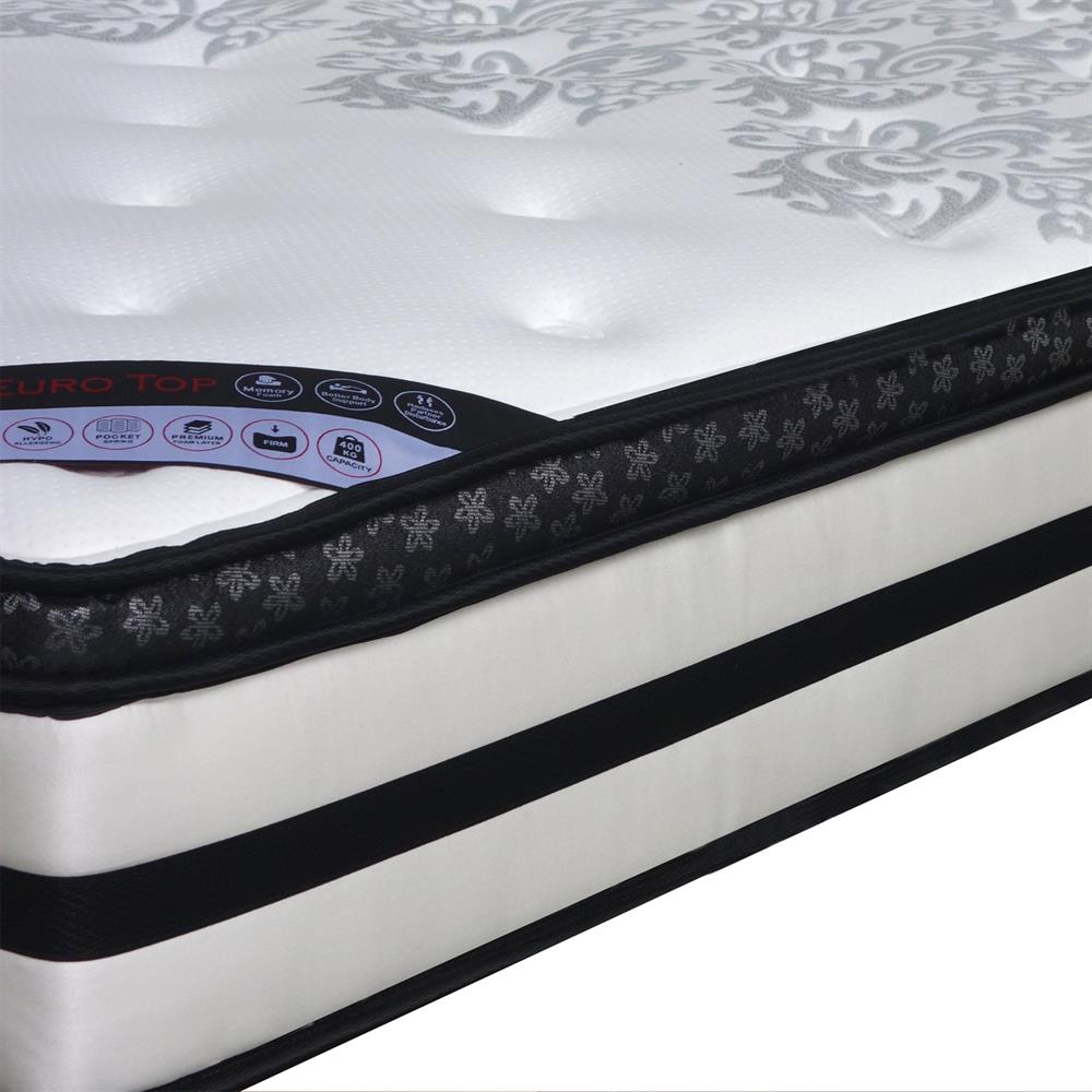 Euro Top Memory Foam Non-woven Pocket Spring Mattress Feather Comfort