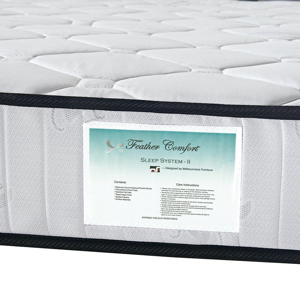 Feather Comfort Mattresses 6 turn Pocket Coil Spring and Foam Mattress
