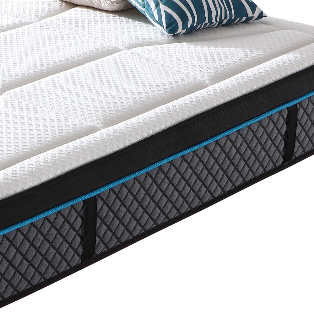 Feather Comfort Mattresses Coolmax Memory Foam 6 Zone Pocket Coil Soft Firmness Mattress