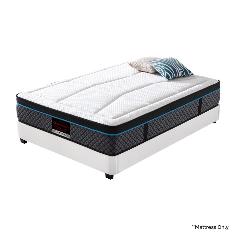 Feather Comfort Mattresses Coolmax Memory Foam 6 Zone Pocket Coil Soft Firmness Mattress