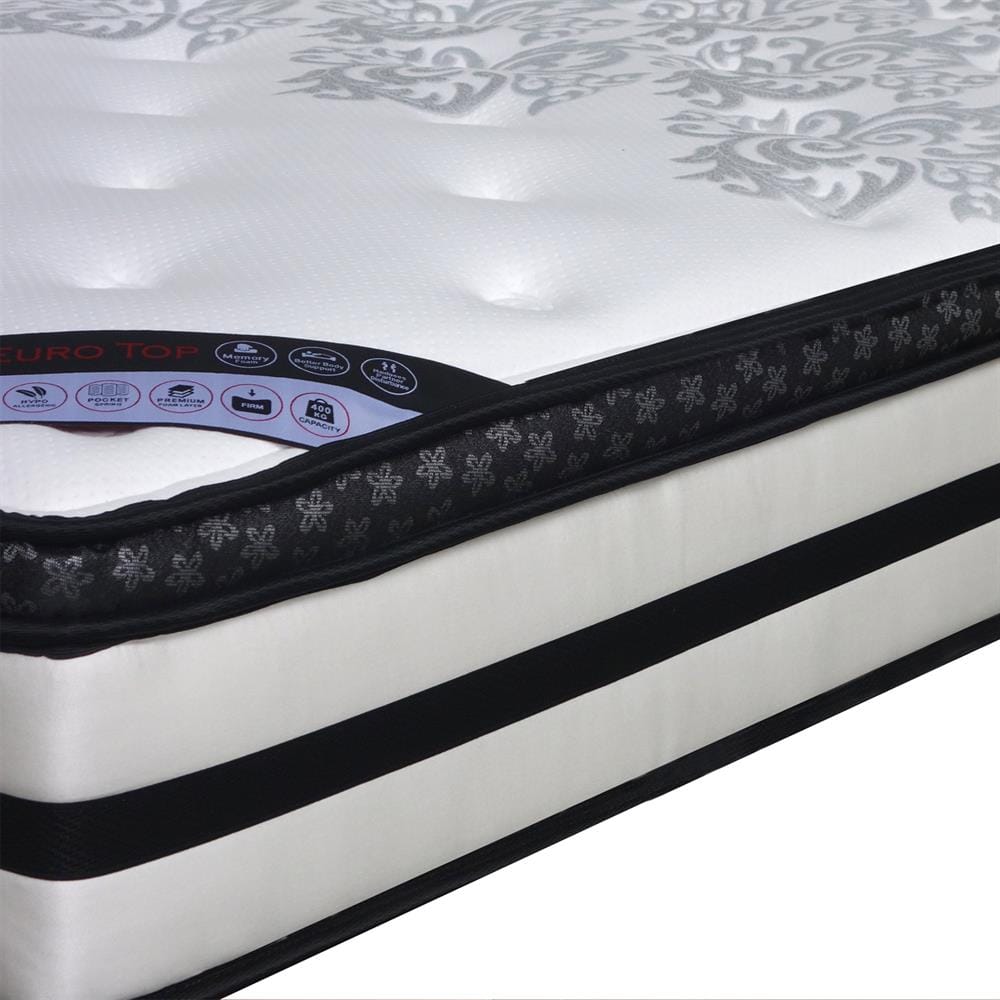 Feather Comfort Mattresses Euro Top Memory Foam Non-woven Pocket Spring Mattress
