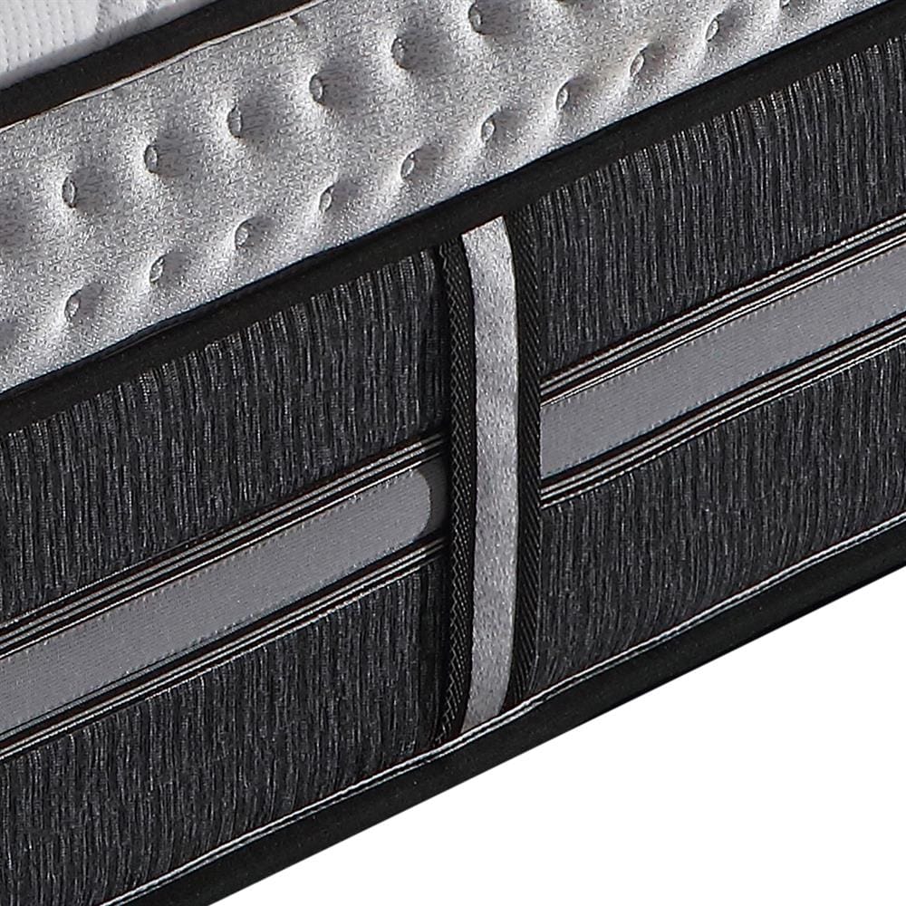 Feather Comfort Mattresses Gel Memory Foam 5 Zone Pocket Coil Deep Quilting Plush Mattress