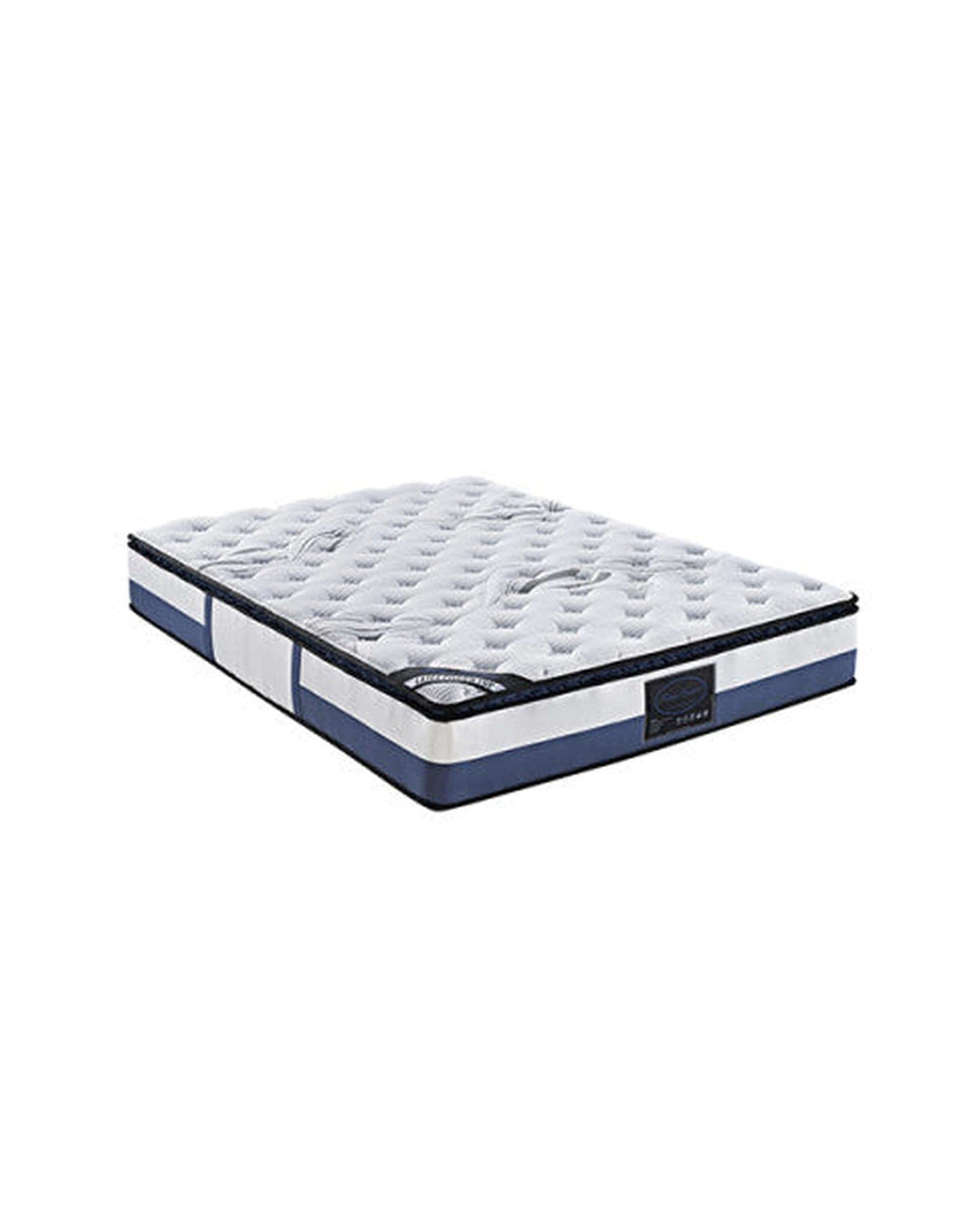 Feather Comfort Mattresses Mattress Latex Pillow Top Pocket Spring Foam Medium Firm Bed - 5 Sizes