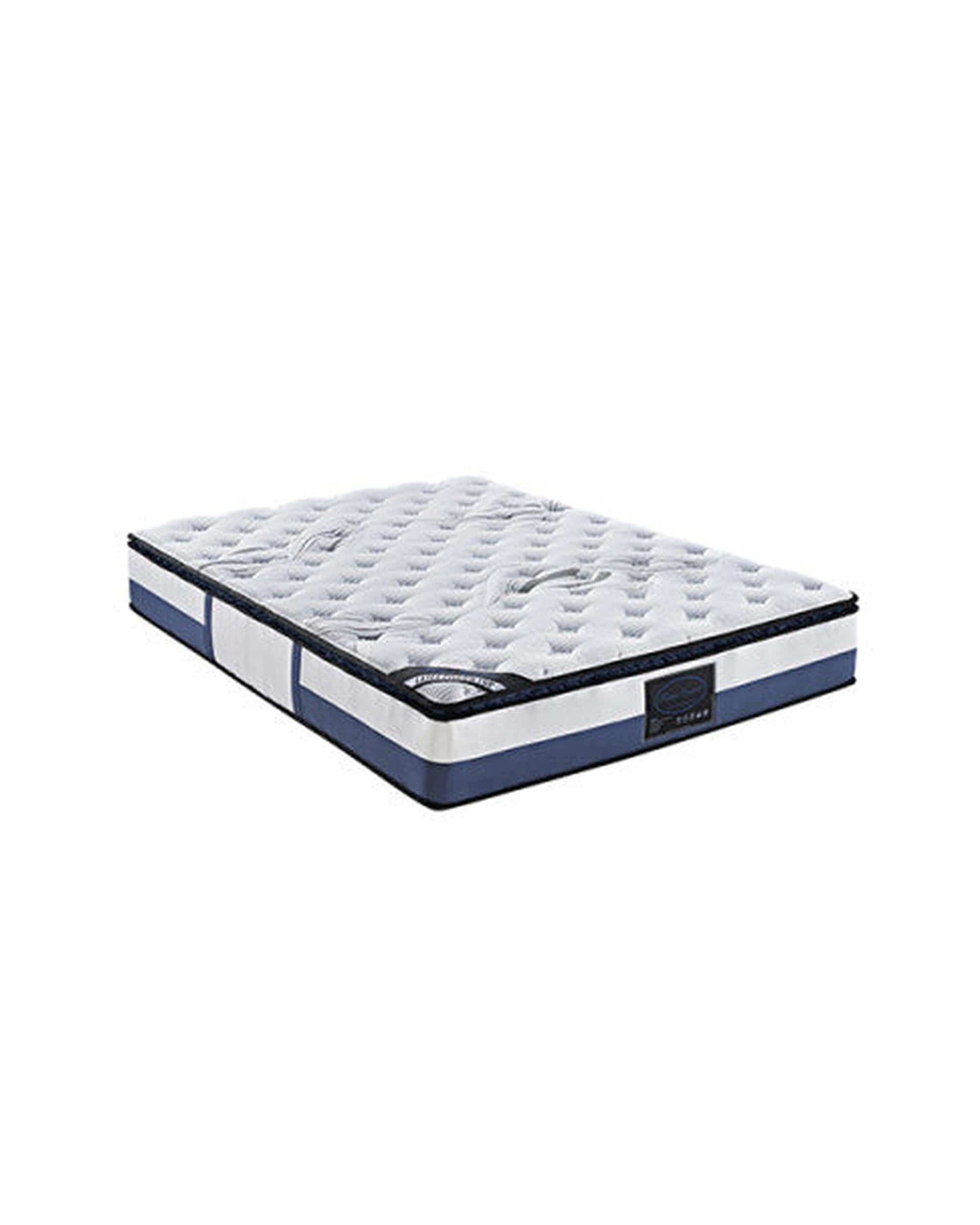 Feather Comfort Mattresses Mattress Latex Pillow Top Pocket Spring Foam Medium Firm Bed - 5 Sizes