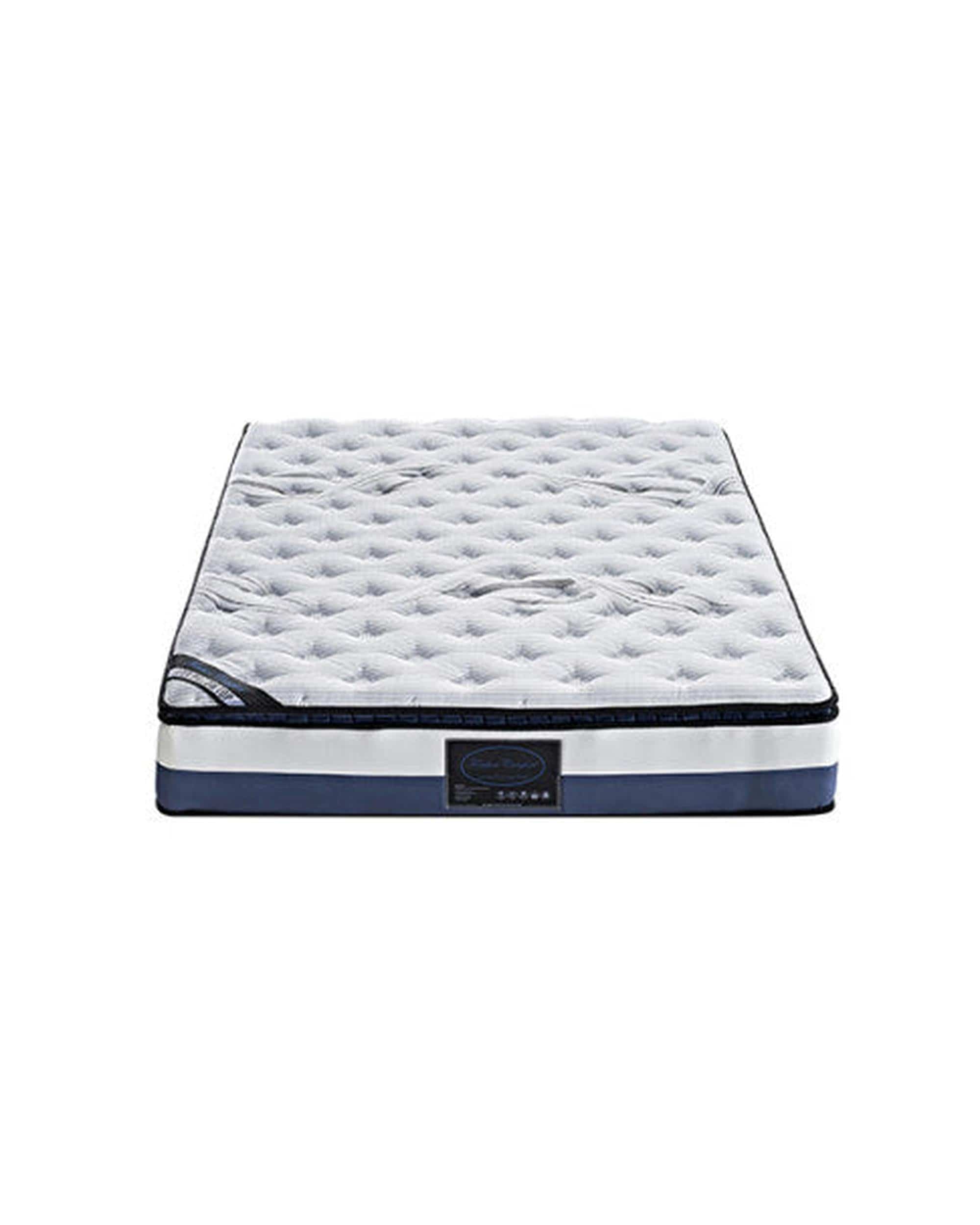 Feather Comfort Mattresses Mattress Latex Pillow Top Pocket Spring Foam Medium Firm Bed - 5 Sizes