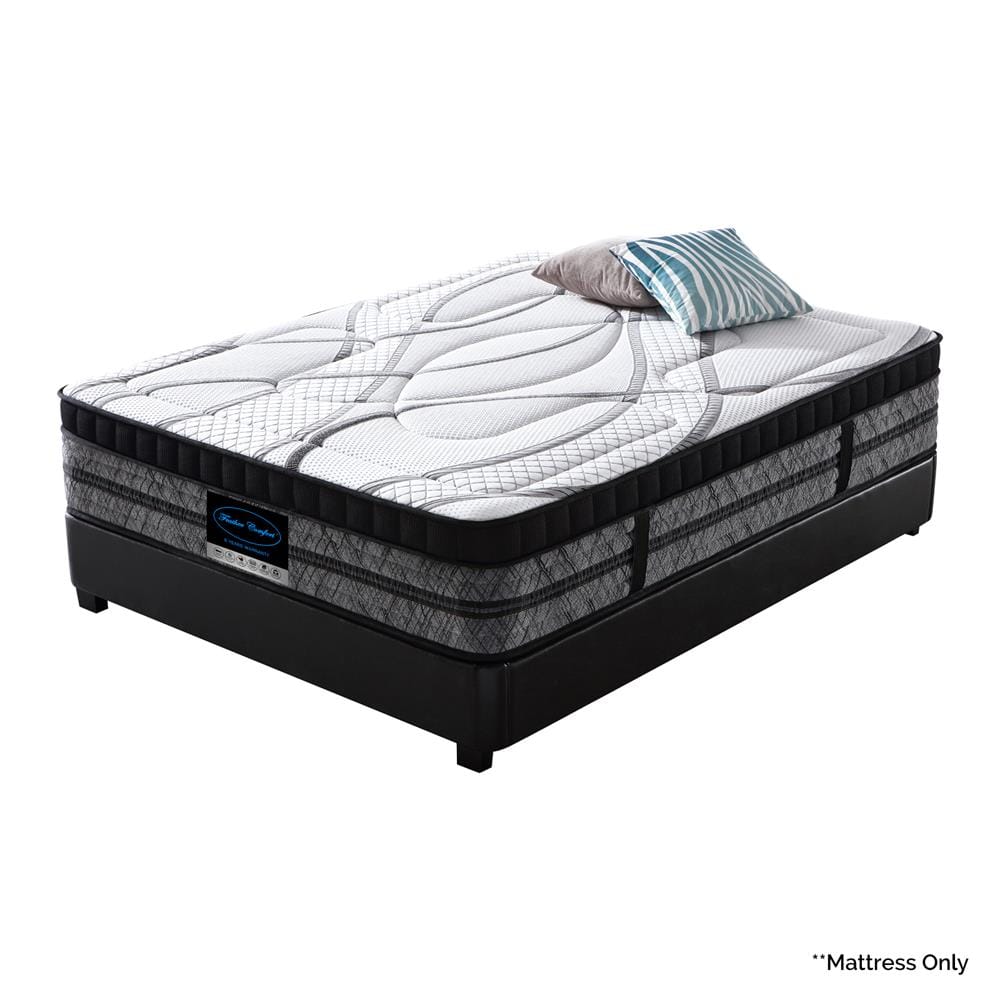 Feather Comfort Mattresses Pocket Coil Spring Foam Firm Bed 32cm Thick Mattress