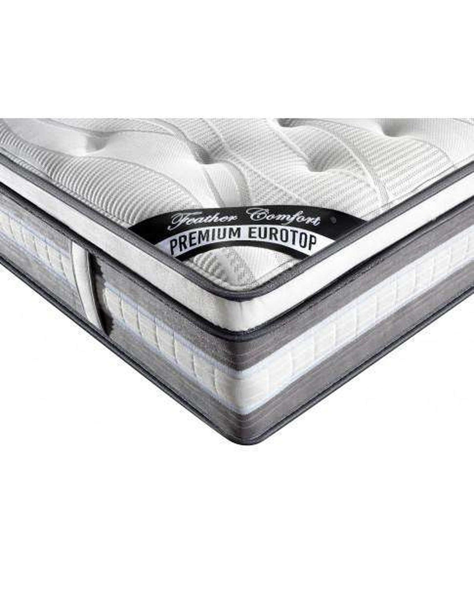 Feather Comfort Mattresses Premium Euro Top Pocket Spring Mattress - Medium/Firm
