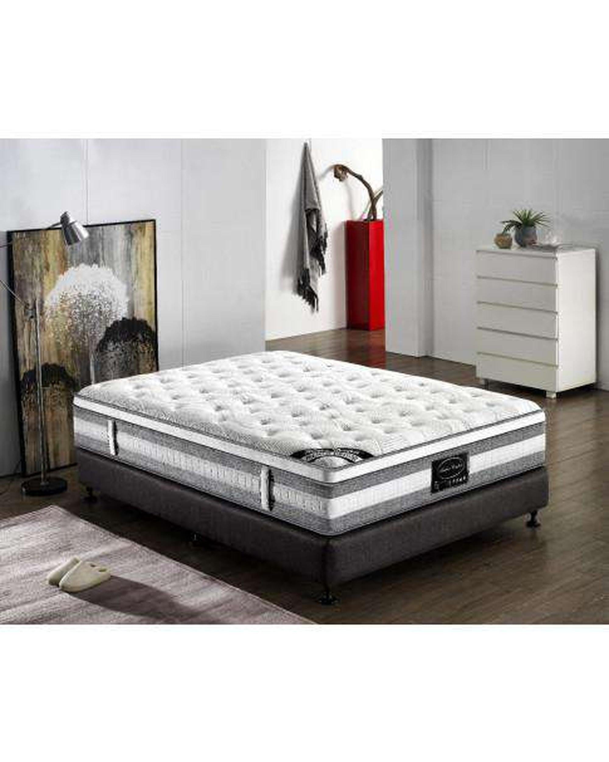 Feather Comfort Mattresses Premium Euro Top Pocket Spring Mattress - Medium/Firm