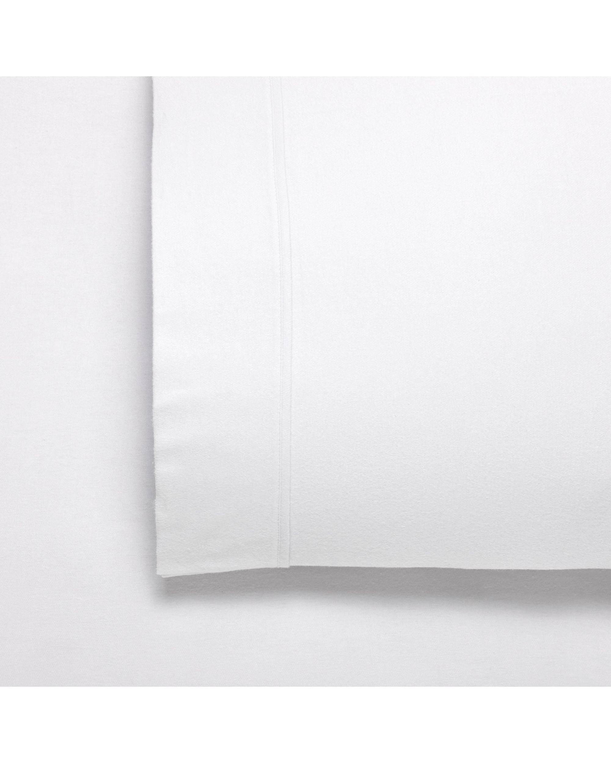 Bianca FLETCHER FLANNELETTE COTTON SHEET SETS WHITE Bianca Bedding