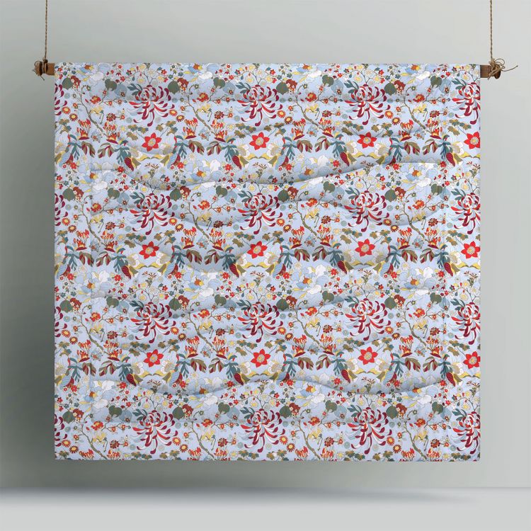 The Big Sleep Florent Blue Printed Microfibre 3pc Comforter Set The Big Sleep