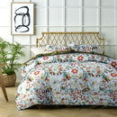 The Big Sleep Florent Blue Printed Microfibre 3pc Comforter Set The Big Sleep