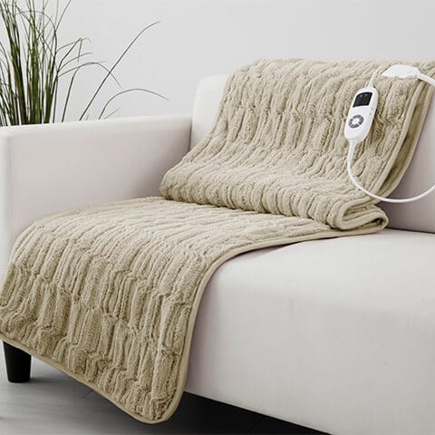 Gainsborough Electric Blanket Natural Gainsborough Deluxe Faux Fur Heated Blanket
