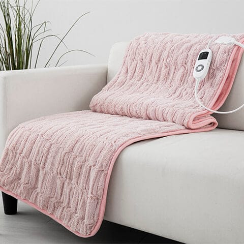 Gainsborough Electric Blanket Pink Gainsborough Deluxe Faux Fur Heated Blanket
