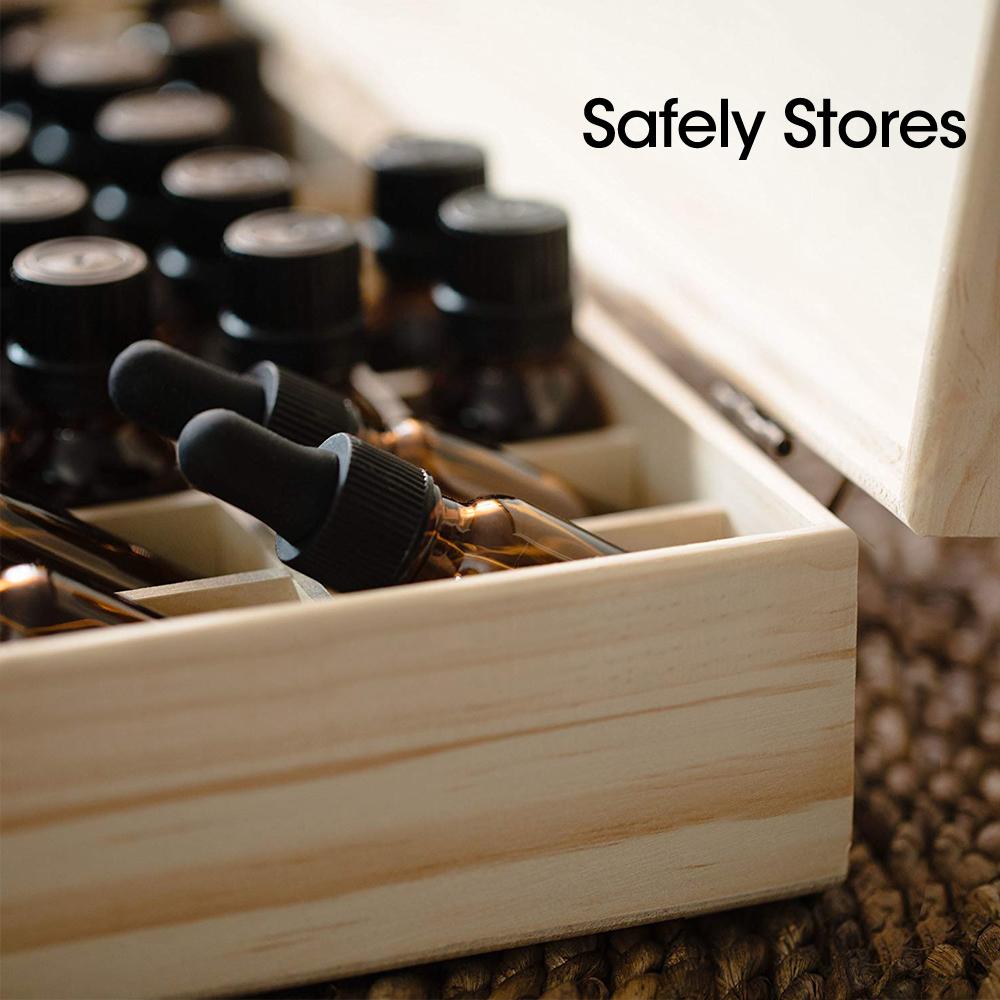 Essential Oil Storage Box Wooden 85 Slots Aromatherapy Container Organiser Case Big Bedding Australia