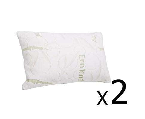 Giselle Pillows/Cushions 2 x Bamboo Pillow with Memory Foam