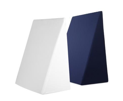 Giselle Pillows/Cushions 2X Memory Foam Wedge Pillow Neck Back Support with Cover Waterproof White Blue