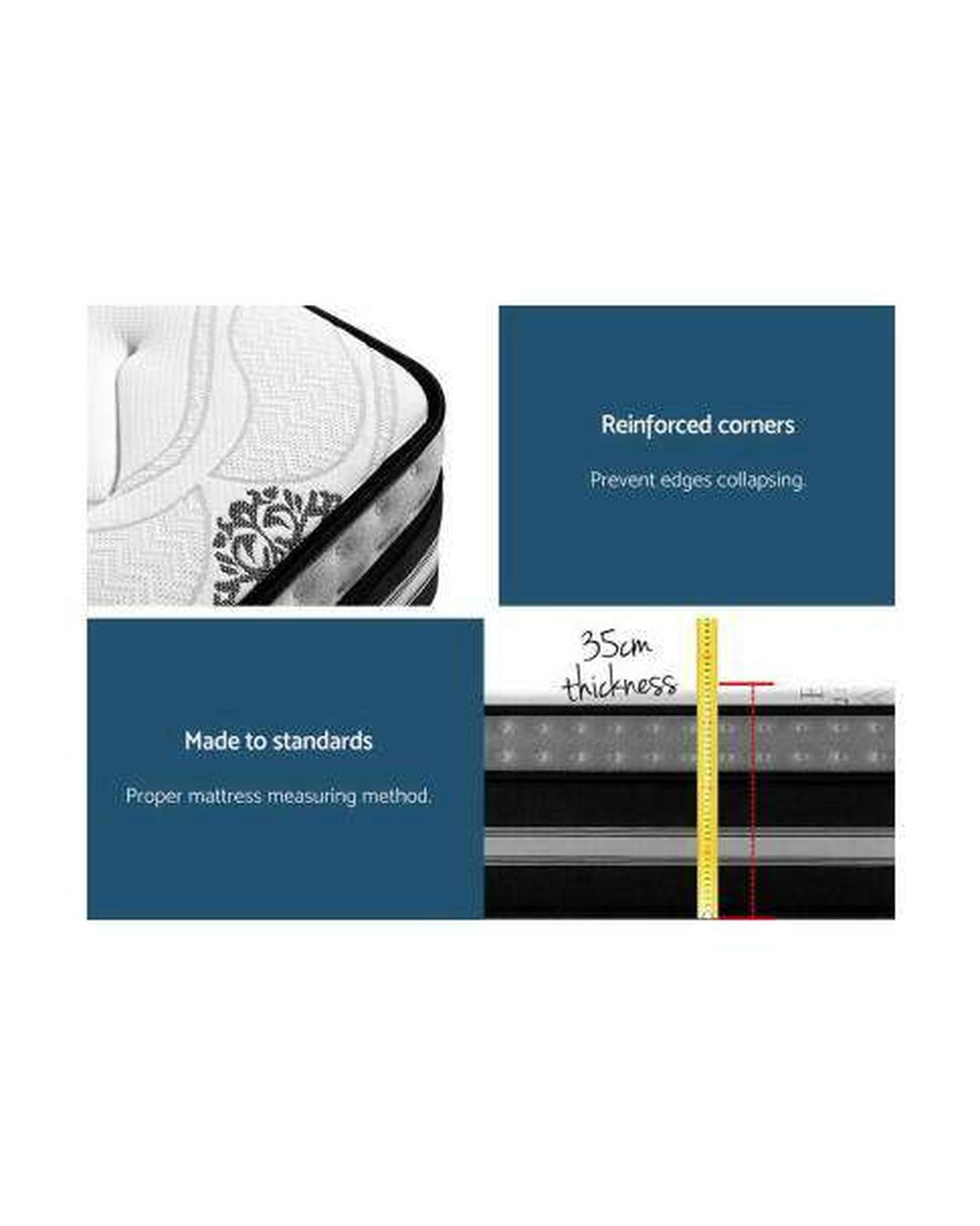 Giselle Mattresses 35cm Mattress Bed 7 Zone - Medium Firm