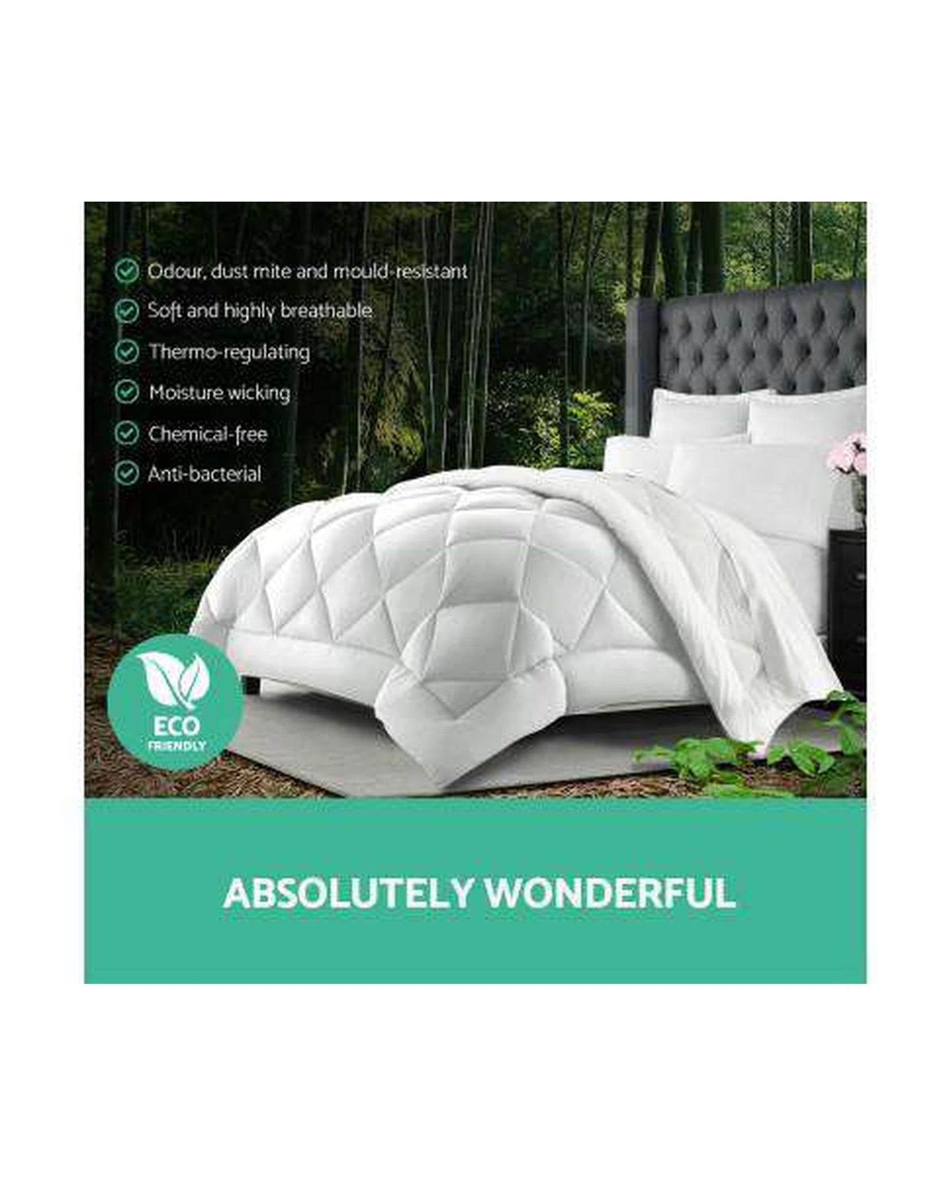 Giselle Duvet/Quilt 700GSM Bamboo Microfibre Quilt