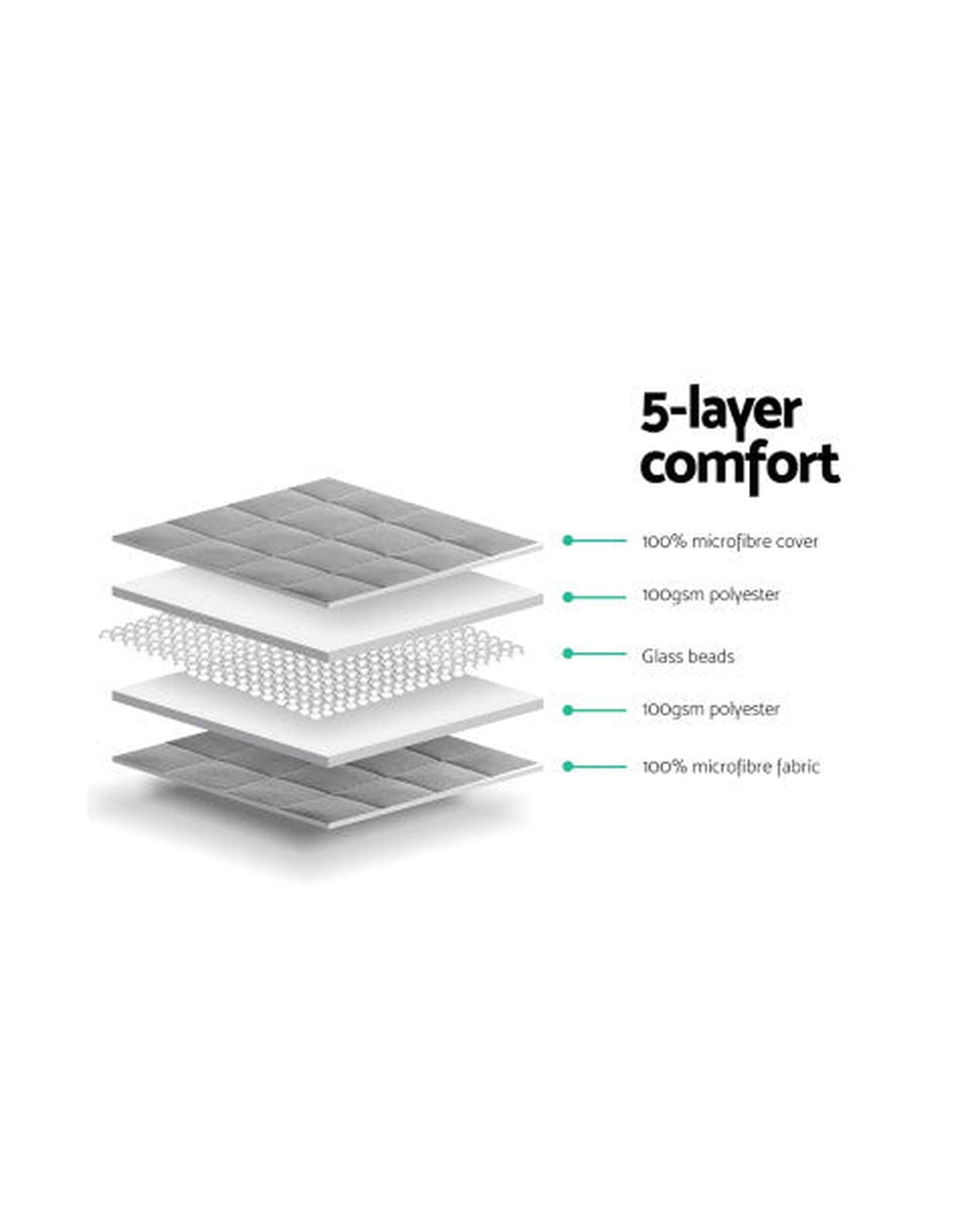 Giselle Weighted Blanket 7KG Microfibre Weighted Gravity Blanket Relaxing Calming Adult Light Grey