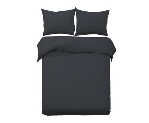 Giselle Quilt Cover Classic Quilt Cover Set - Black