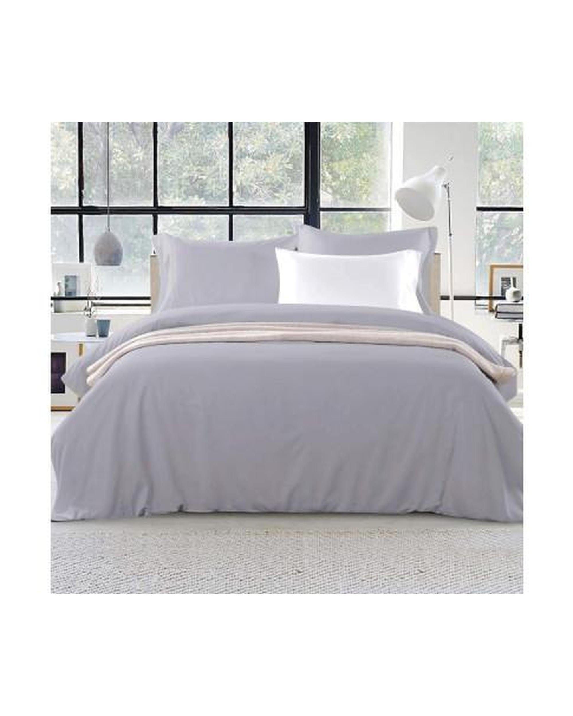 Giselle Quilt Cover Classic Quilt Cover Set - Grey
