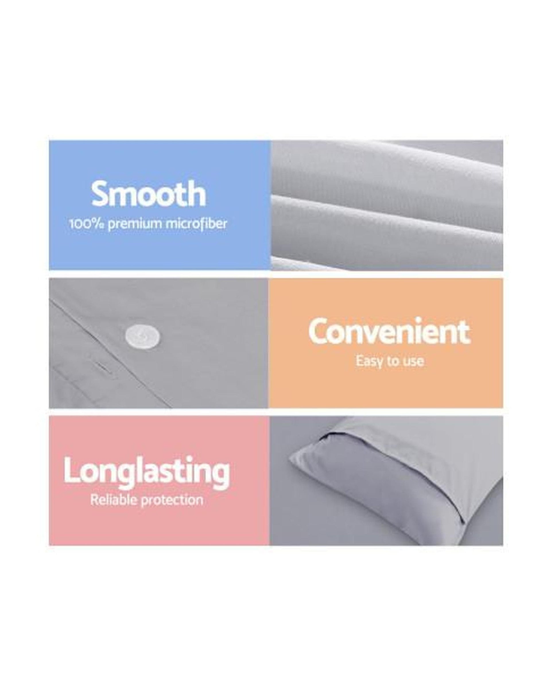 Giselle Quilt Cover Classic Quilt Cover Set - Grey