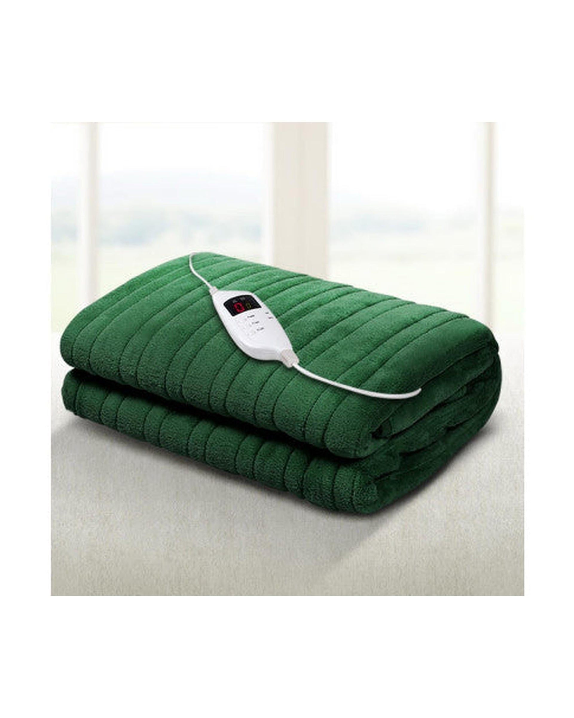 Giselle Electric Blanket Electric Throw Rug Heated Blanket Washable Snuggle Flannel Winter Green