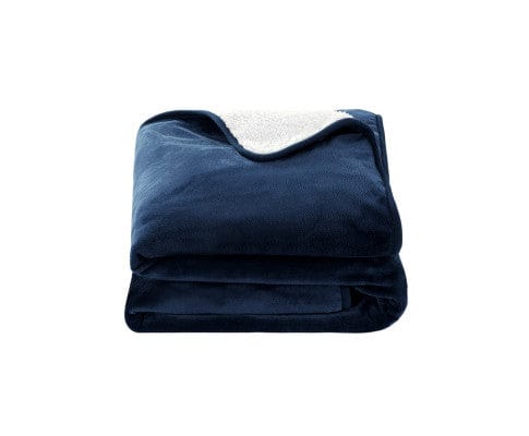 Giselle Electric Blanket Electric Throw Rug Heated Blanket Washable Snuggle Flannel Winter Navy