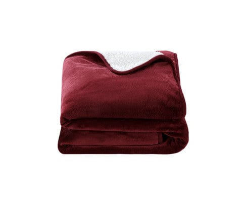 Giselle Electric Blanket Electric Throw Rug Heated Blanket Washable Snuggle Flannel Winter Red