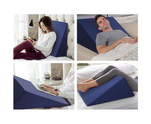 Giselle Pillows/Cushions Foam Wedge Back Support Pillow - Blue
