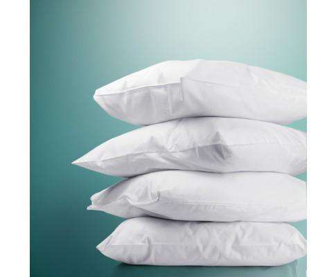 Giselle Pillows/Cushions King Size 4 Pack Bed Pillow Medium 2 Firm & 2 Microfibre Fiiling