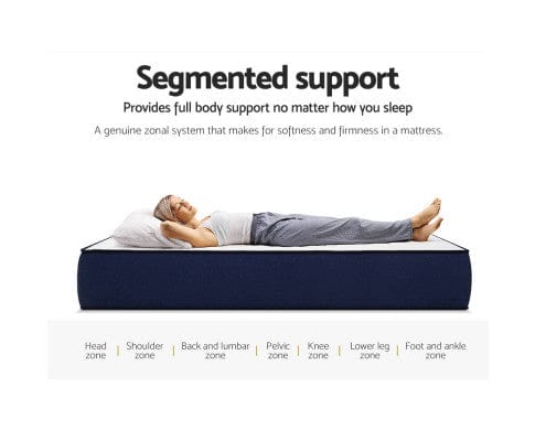 Giselle Mattresses Mattress Pocket Spring 7-zone Latex Foam Layer Bed Mattresses