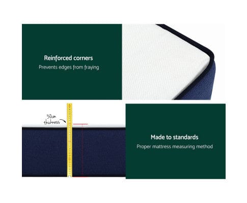 Giselle Mattresses Mattress Pocket Spring 7-zone Latex Foam Layer Bed Mattresses