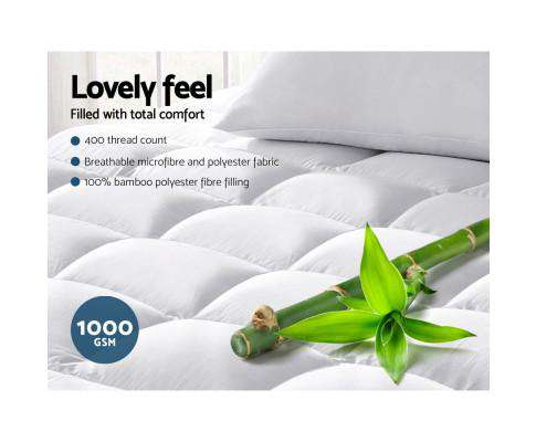 Giselle Mattress Topper Mattress Topper Bamboo Fibre Pillowtop Protector