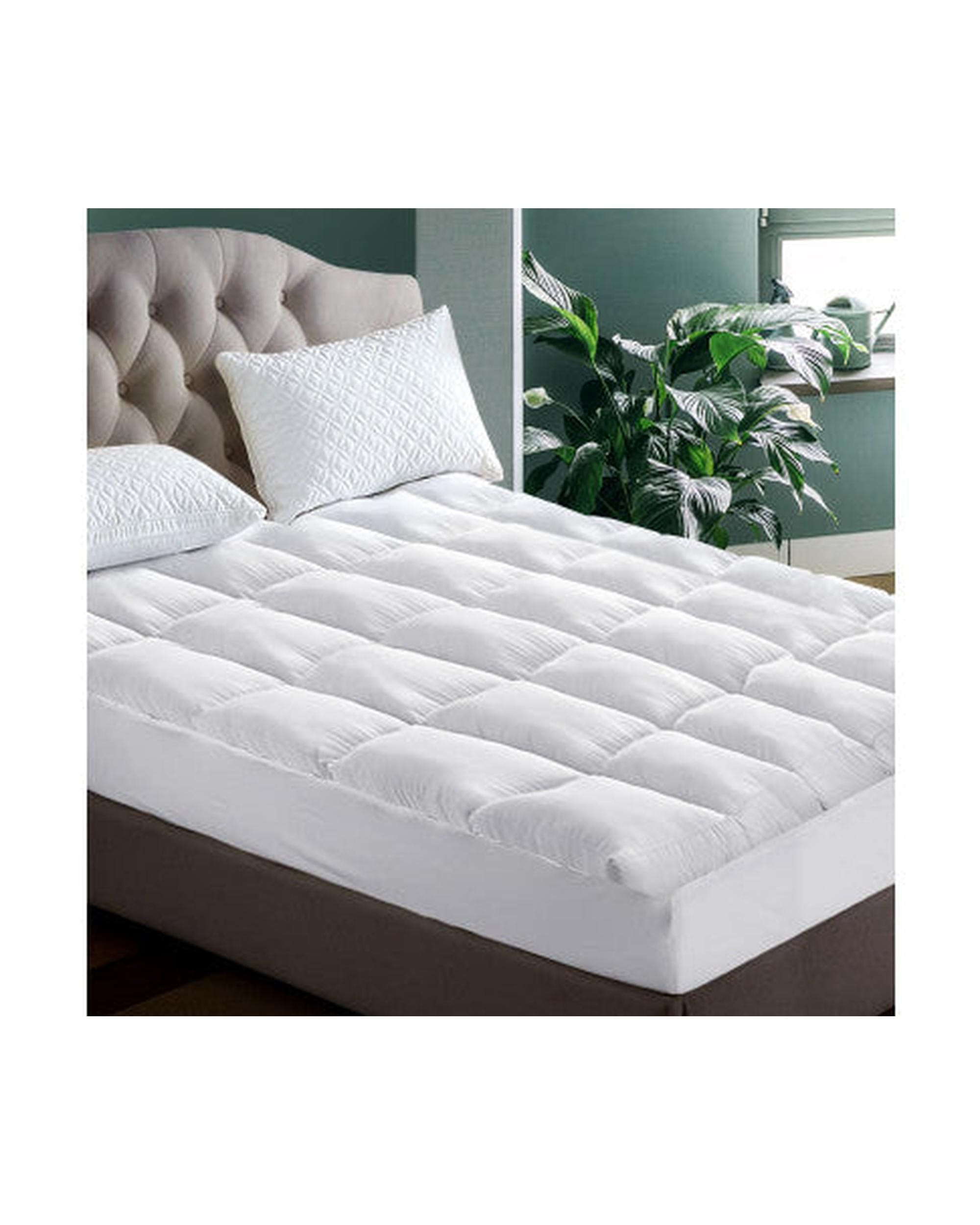 Giselle Mattress Topper Mattress Topper Pillowtop 1000GSM Microfibre Filling Protector