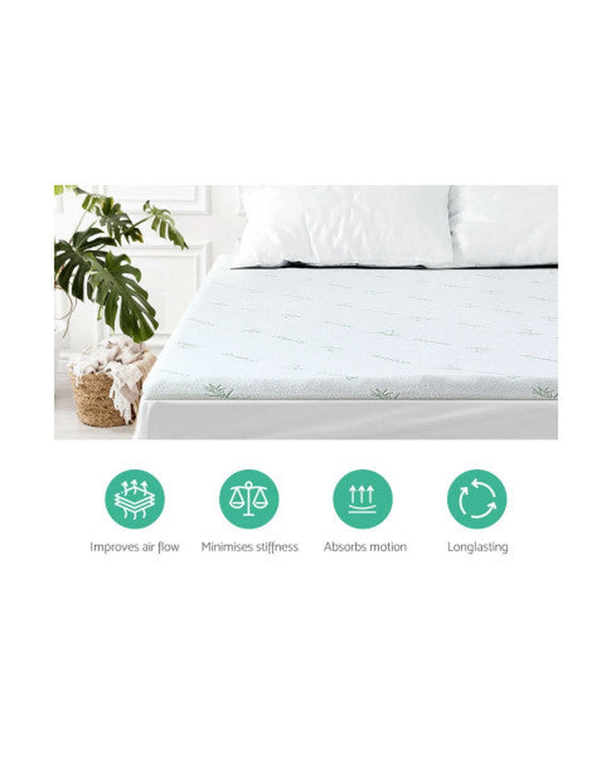Giselle Mattress Topper Memory Foam Mattress Topper 8cm - 11-zone