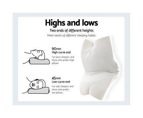 Giselle Pillows/Cushions Memory Foam Pillow Neck Pillows Contour Rebound Pain Relief Support