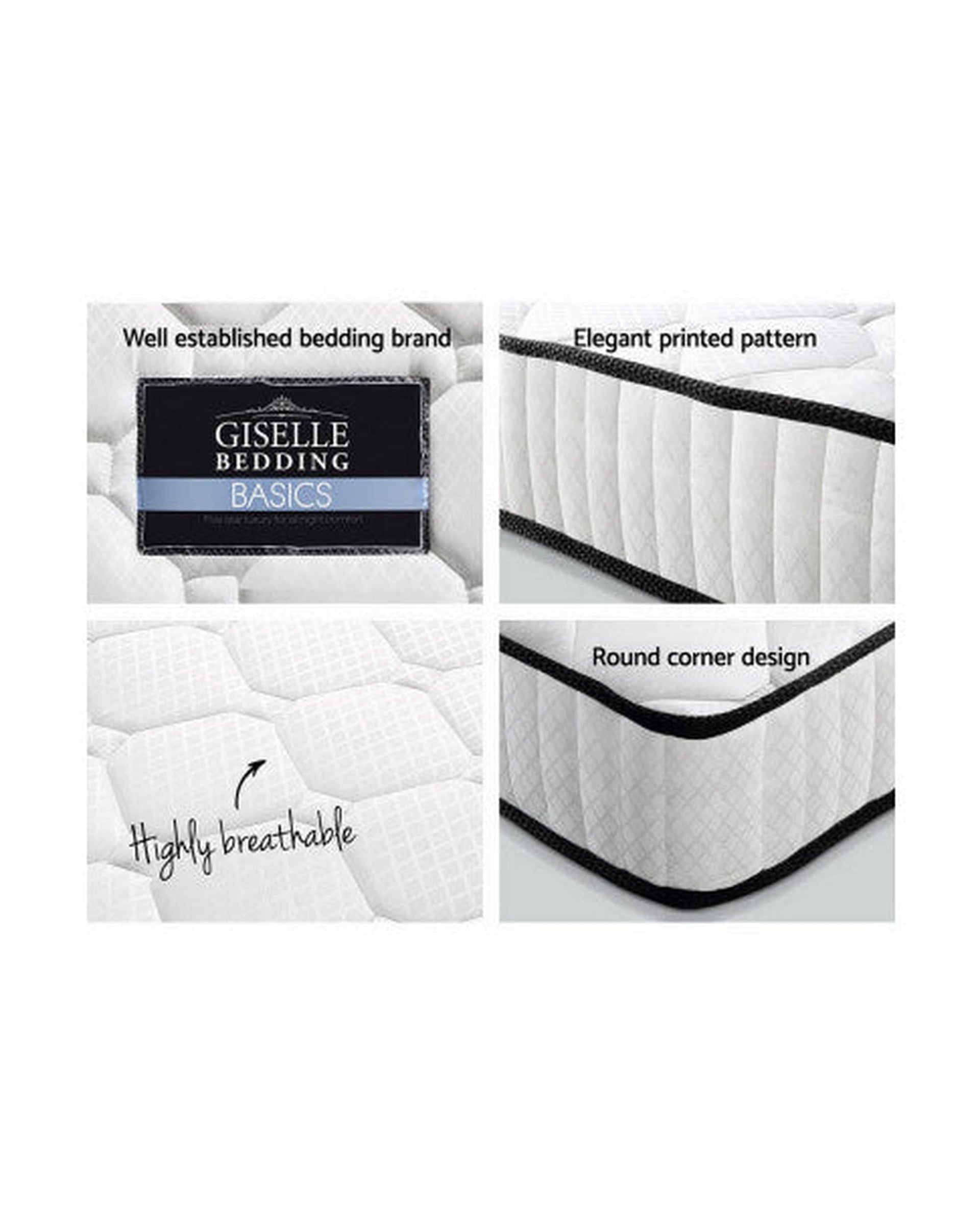 Giselle Mattresses Peyton Pocket Spring 21cm Thick Mattress