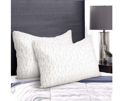 Giselle Pillows/Cushions Set of 2 Rayon Single Memory Foam Pillow
