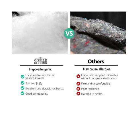 Giselle Pillows/Cushions Set of 4 Medium & Firm Cotton Pillows